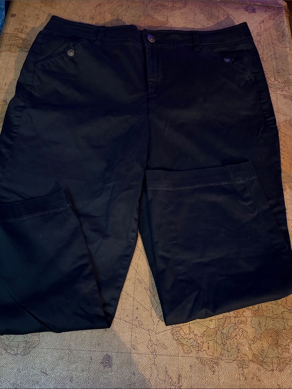 Charter Club Black Stretch Capri Pants Size 16W